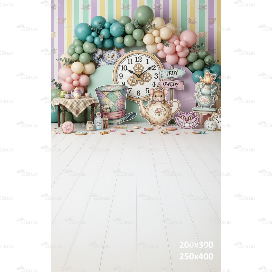 Tło fotograficzne „Herbaciana kraina czarów – pastelowa bajkowa aranżacja” | UB_795